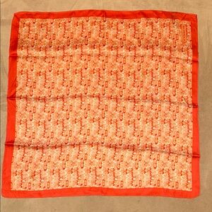 Coach Red and Cream Logo Scarf